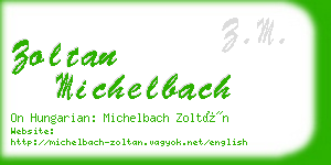 zoltan michelbach business card